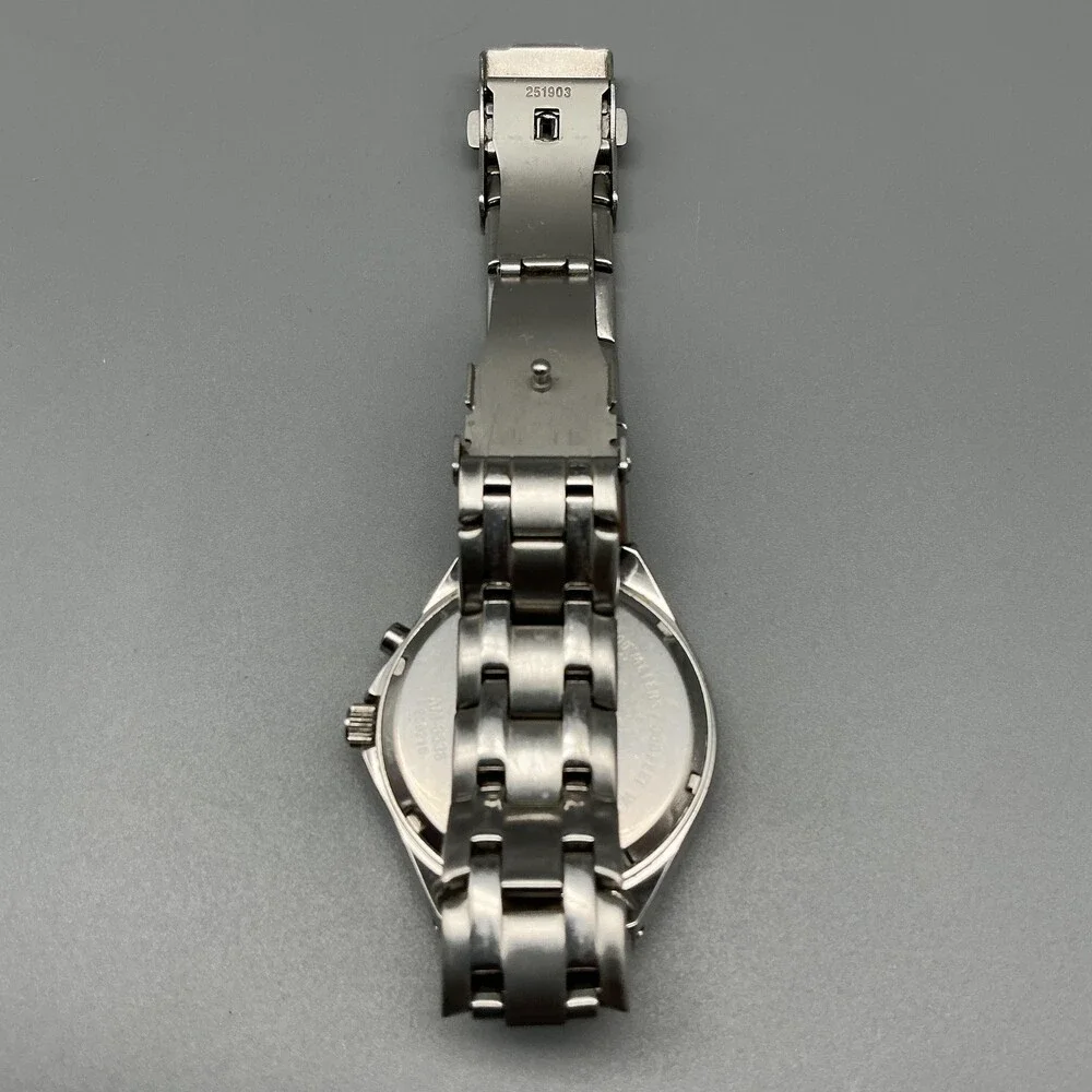 Fossil Kaleido AM-3538 Mens Watch 39mm Color Change Stainless New Battery 7.5